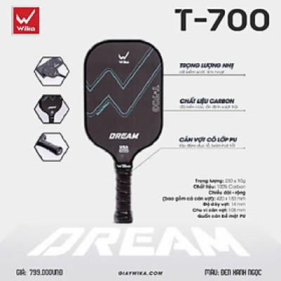 Vợt Pickleball Wika Dream Cacbon T700 - Chính hãng