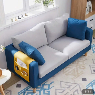 Sofa Tundo Contemporary Japanese-Inspired Sofa with Storage - 2-Seater, Removable & Washable Cover, Hardwood Frame for Living Room