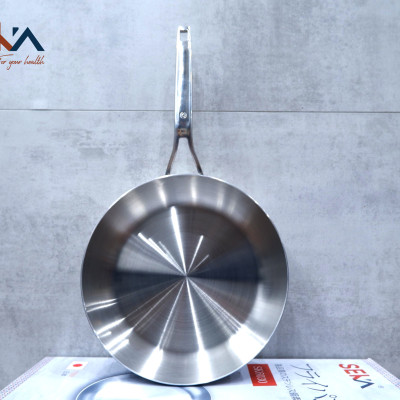 Chảo inox Nguyên khối nông lòng SEKA SK6030, sử dụng cho mọi loại bếp