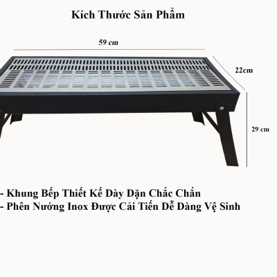 Bếp Nướng Than Hoa BBQ Party Ngoài Trời KUNBE Phù Hợp Dã Ngoại Cắm Trại Liên Hoan Cuối Tuần