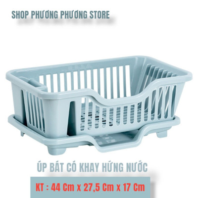 Rổ úp bát có khay hứng thoát nước hàng dày đẹp