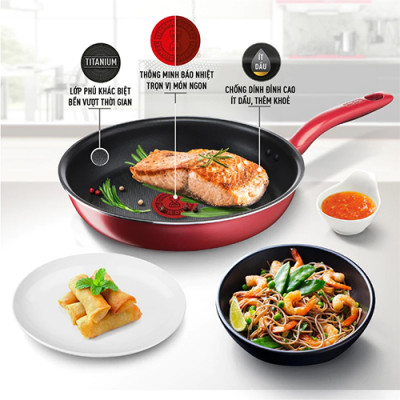 Chảo chiên chống dính đáy từ Tefal So Chef (21cm/24cm/28cm) - Hàng chính hãng