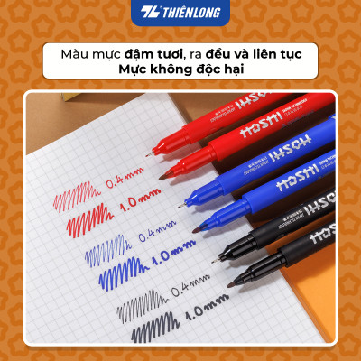 Bút lông dầu Hoshi Thiên Long PM-019/HS - Công nghệ Nhật Bản