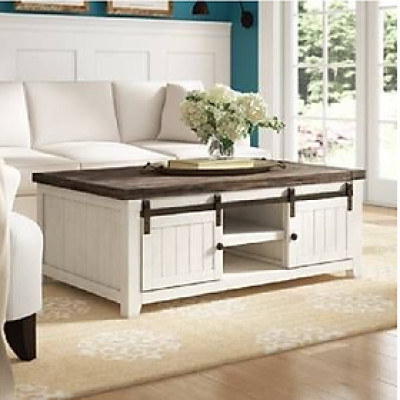 Bàn trà sofa 2 cửa lùa sang trọng Tundo KT Ngang 127 x Sâu 76 x Cao 48cm