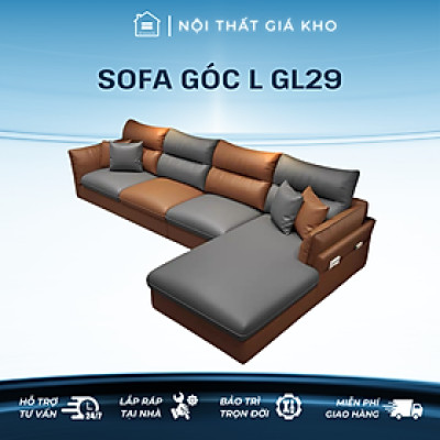 Sofa góc L bọc da Adora
