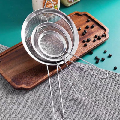Vợt Rây bột inox lọc trà cafe có tay cầm làm bánh vắt chanh inox - Dụng Cụ Lọc Bột Rây Lọc Sifter Lưới Lọc
