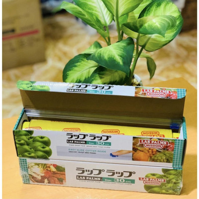 Màng Bọc Thực Phẩm LAS PALMS, Cuộn bọc thực phẩm thức ăn có dao cắt tiện lợi - Hàng Nhập Khẩu