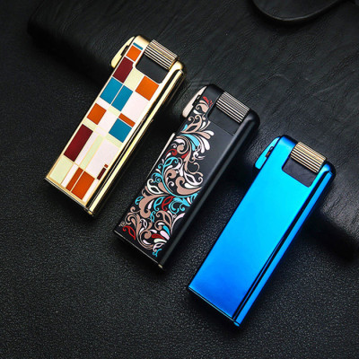 Vỏ Hột Quẹt Bật Lửa Honest BCZ-719 Lửa Ngang Dùng Cho Tẩu Kèm Bộ Dụng Cụ Đa Năng - Nhiều Màu, Nhiều Họa Tiết