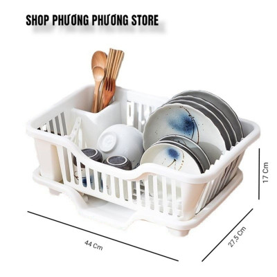 Rổ úp bát có khay hứng thoát nước hàng dày đẹp