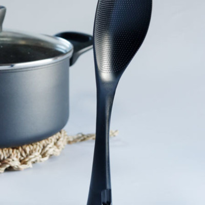 Combo muôi xào chống dính cán dài + Muỗng múc canh chính hãng Echo Metal hàng nội địa Nhật Bản (#Made in Japan)