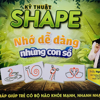 Bộ thẻ học thông minh cho bé FLASHCARD SHAPE (100 thẻ) - Nhớ dễ dàng những con số