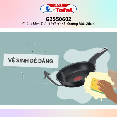 Chảo chiên Tefal Unlimited G2550602/G2680472 (Đường kính 24/28cm) - Hàng chính hãng