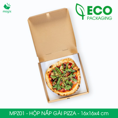 MPZ01 - 16x16x4 cm - 20 Hộp nắp gài pizza đa dụng - Hộp nắp gập, hộp carton gói hàng, hộp quà