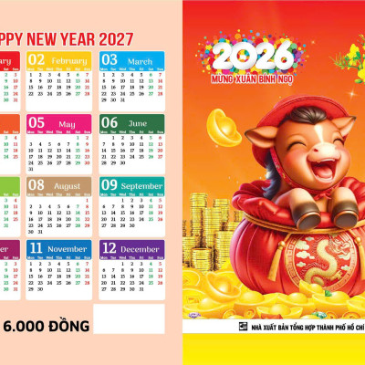 Bộ Combo 10 Lịch Túi Năm 2026 - Bính Ngọ