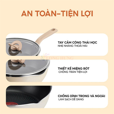 Chảo nồi có nắp đa năng 3 trong 1 Tefal (22cm/24cm) - Hàng chính hãng