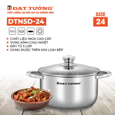 Nồi 5 Đáy Đạt Tường DTN5D-24 - Hàng Chính Hãng