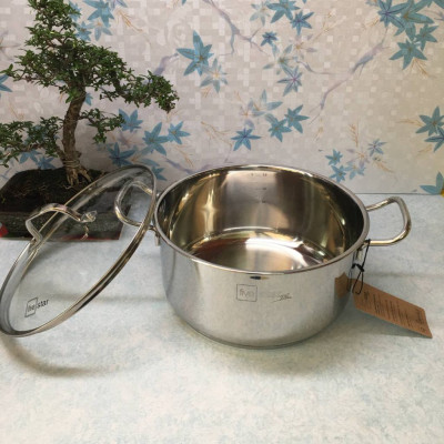 Nồi inox 304 5 đáy nắp kính Fivestar 20cm - Hàng chính hãng