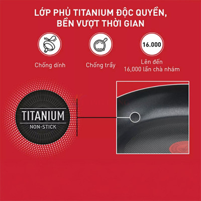 Chảo sâu lòng Tefal Day By Day (24cm/28cm) - Hàng chính hãng