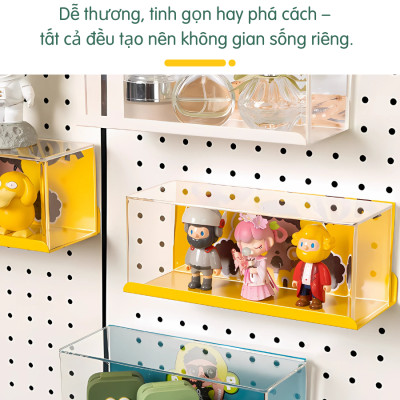 Khay đựng mica trong suốt, đặt mô hình, vật dụng, chống bụi