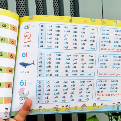 Combo Vở Tập Đánh Vần Tiếng Việt phiên bản mới nhất 2021 + 40 Thẻ Học Flashcard - Tặng 1c bút chì hoạt hình