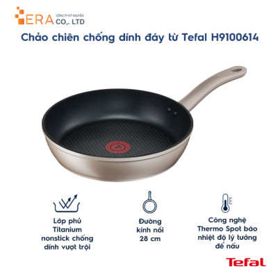 Chảo chiên chống dính đáy từ Tefal Sensations H9100614 28cm (Đồng) - Hàng chính hãng
