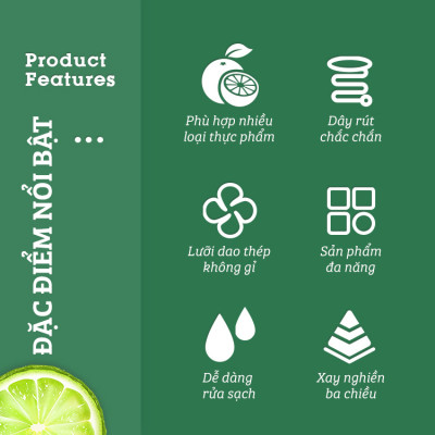 Dụng Cụ Xay Thịt , Nghiền Tỏi Ớt Cầm Tay Damas A363 - Thao Tác 1 Chạm Dễ Dàng Tiện Lợi - Bảo Hành Chính Hãng - Hàng Nhập Khẩu