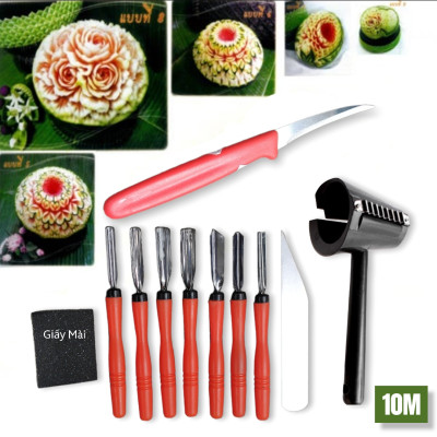  Combo 10 món dụng cụ - dao tỉa hoa quả nghệ thuật cao cấp