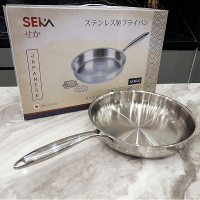 Chảo Inox Nông Lòng Seka TriMax SK6040 Size 28 - Hàng Chính Hãng