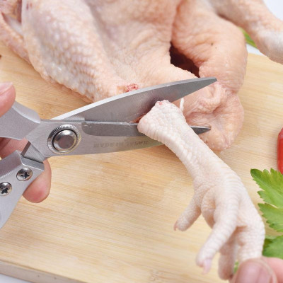 Kéo Cắt Gà, Cắt Vải, Cắt Cá, Cắt Cua Đa Năng Nhà Bếp Làm Bằng Thép Cao Cấp Aurum Group K304 - Hàng Nhập Khẩu