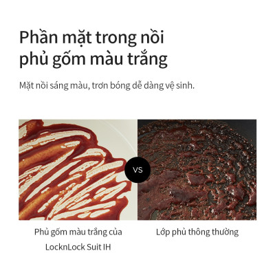 Chảo nhôm Lock&Lock chống dính Suit IH 26cm CSU1263PIK - Hàng chính hãng, dùng được bếp từ, tay cầm êm, dẫn nhiệt nhanh - JoyMall