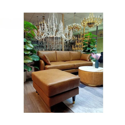 Sofa băng da bò Italy Tundo màu vàng SFBCT14 2m1 hàng cao cấp chuẩn da bò nhập khẩu Ý