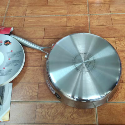 Chảo Inox 316 đúc liền khối 3 lớp Kalpen Luxus, bảo hành 5 năm