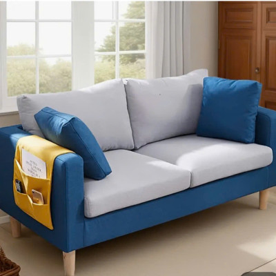 Sofa Juno Contemporary Japanese-Inspired Sofa with Storage - 2-Seater, Removable & Washable Cover, Hardwood Frame for Living Room