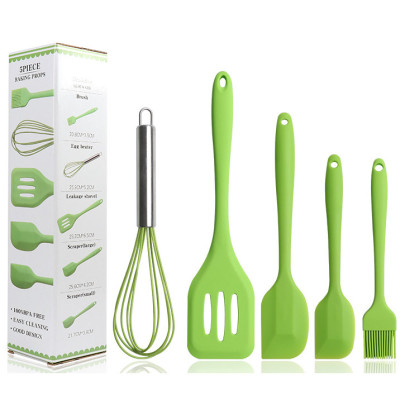 BỘ DỤNG CỤ NHÀ BẾP, LÀM BÁNH 5 MÓN SILICON CHỊU NHIỆT -  PHÙ HỢP CHO MỌI GIA ĐÌNH & TIỆM BÁNH CHUYÊN NGHIỆP 