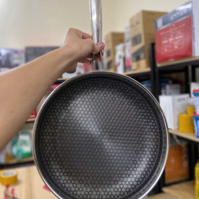 Chảo Noon Song inox 3 lớp đáy từ chống dính 2 mặt Blackcube 32cm hàng xuất Hàn Quốc