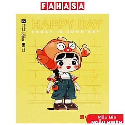 Tập Class Happy Day - 4 Ô Ly Vuông - 96 Trang 58gsm - Hồng Hà 0350 (Mẫu Bìa Giao Ngẫu Nhiên)