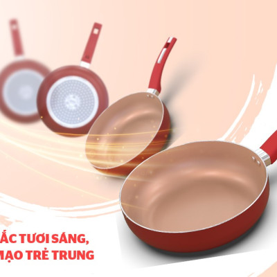 CHẢO SUNHOUSE CHỐNG DÍNH ĐÁY TỪ SWP28MA - Hàng chính hãng