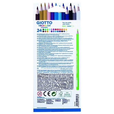 Bút chì màu nước 24 màu nhập khẩu Ý Giotto Colors 3.0 Acquarell 277200