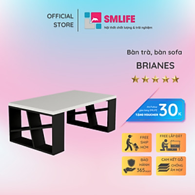Bàn sofa bàn trà gỗ công nghiệp phòng khách SMLIFE Brianes