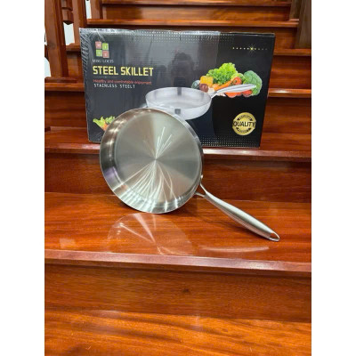 Chảo Inox 304 Cao Cấp Chống Dính Tự Nhiên, Đúc Liền Nguyên Khối, Dùng Cho Mọi Loại Bếp, Công Nghệ Đức - HÀNG CHÍNH HÃNG MINIIN