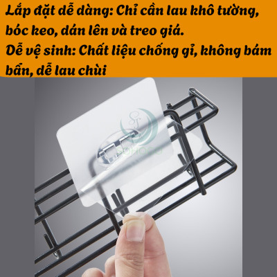 Giá treo dao kéo và dụng cụ nhà bếp dán tường không khoan- Kệ treo đồ nhà bếp đa năng chống rỉ sét - Kệ dán tường treo dao muỗng tiện lợi- Giá đỡ dụng cụ bếp bằng kim loại sơn tĩnh điện- Kệ nhà bếp treo tường chịu lực cao