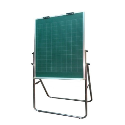 Bảng Flipchart chân inox viết phấn từ in ô ly Bavico-Xanh - 0,8x1,2m