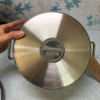 Nồi inox 304 5 đáy nắp kính Fivestar 20cm - Hàng chính hãng
