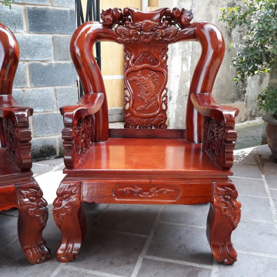 Bộ bàn ghế salon gỗ Tràm Tay 12 Đỉnh Hổ Phù 