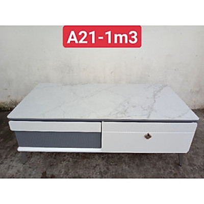 Bàn trà sofa Tundo mặt đá nhập khẩu vân xám