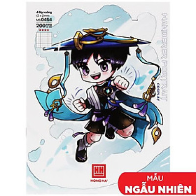 Tập Học Sinh Class Cosplay - 4 Ô Ly Vuông - 200 Trang 70gsm - Hồng Hà 0454 (Mẫu Bìa Giao Ngẫu Nhiên)