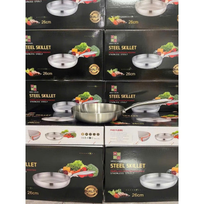 Chảo Inox 304 Cao Cấp Chống Dính Tự Nhiên, Đúc Liền Nguyên Khối, Dùng Cho Mọi Loại Bếp, Công Nghệ Đức - HÀNG CHÍNH HÃNG MINIIN