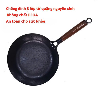 Chảo Vân Đá Chống Dính 3 Lớp Size 28cm, Chảo Chiên Ngập Dầu Sâu Lòng  - HÀNG CHÍNH HÃNG MINIIN