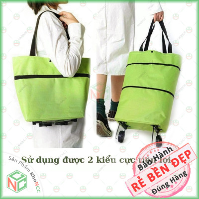 (Tiện Lợi) Xe Kéo Đi Chợ Dạng Túi Chính Hãng KhoNCC - Tiết Kiệm Công Sức - Gọn Gàng - Sự Lựa Chọn Tiện Ích Cho Người Thích Sự Thuận Tiện - KLM-XKDCST