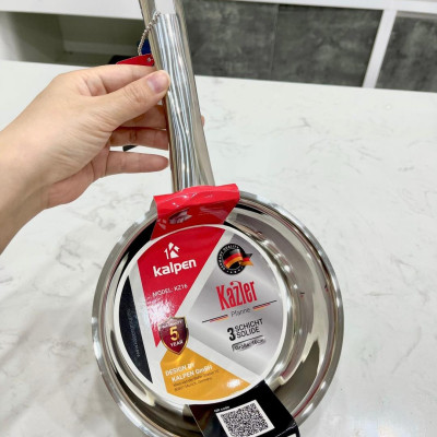 Chảo Inox 3 Lớp Liền Khối Không Chống Dính Kalpen Kazler 16cm - Hàng chính hãng